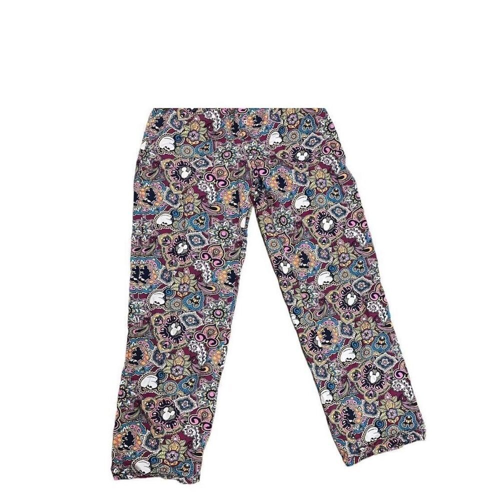 Disney Parks Paisley Mickey Mouse Pajama‎ Pants Unisex Size M Multicolor - Picture 2 of 6